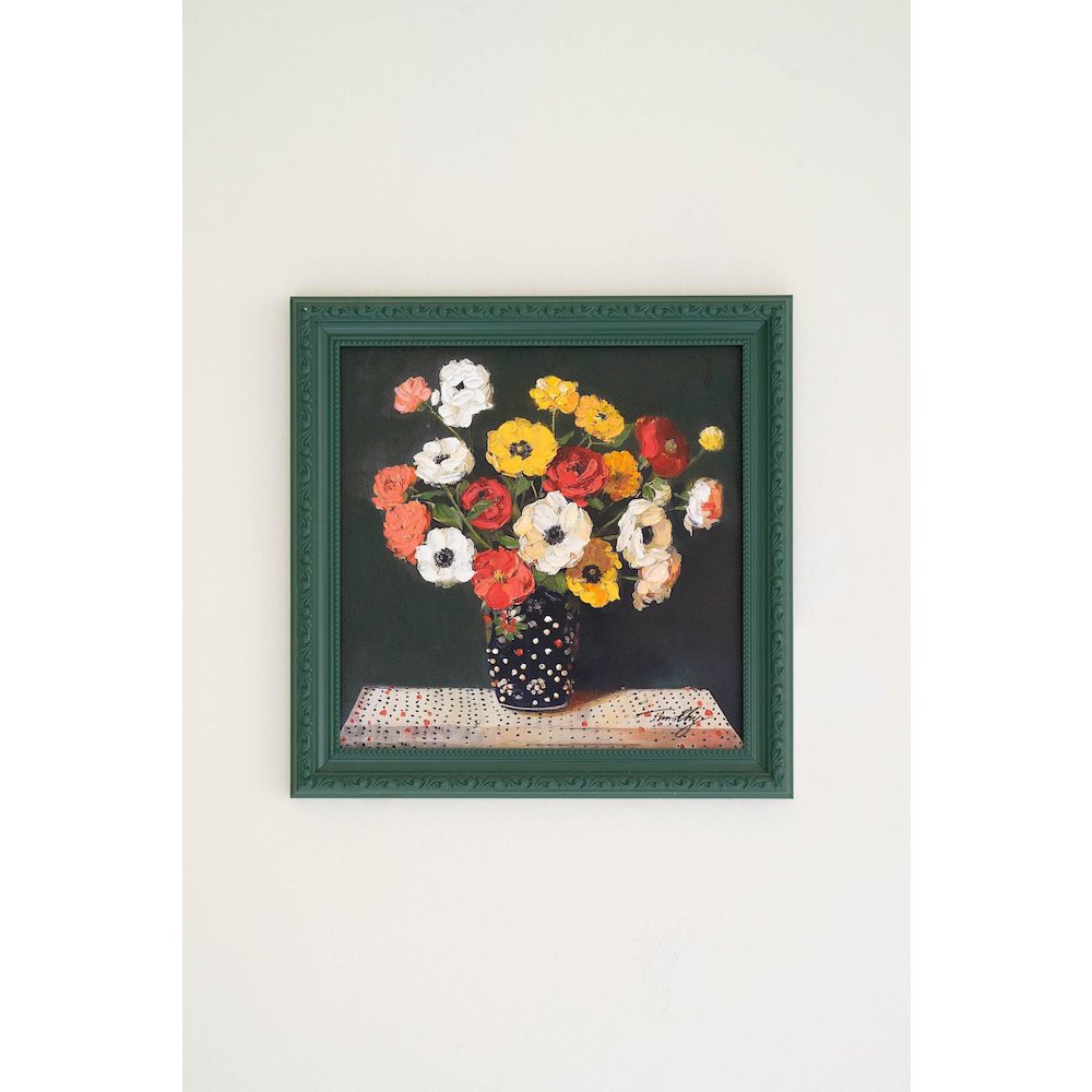 Green Framed Still Life Painting. Picture 6
