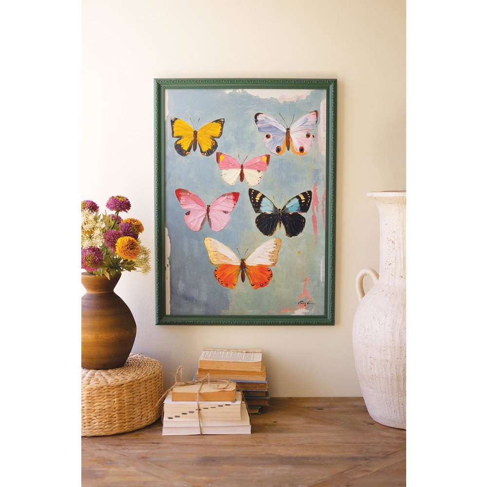Framed Butterfly Painting. Picture 1