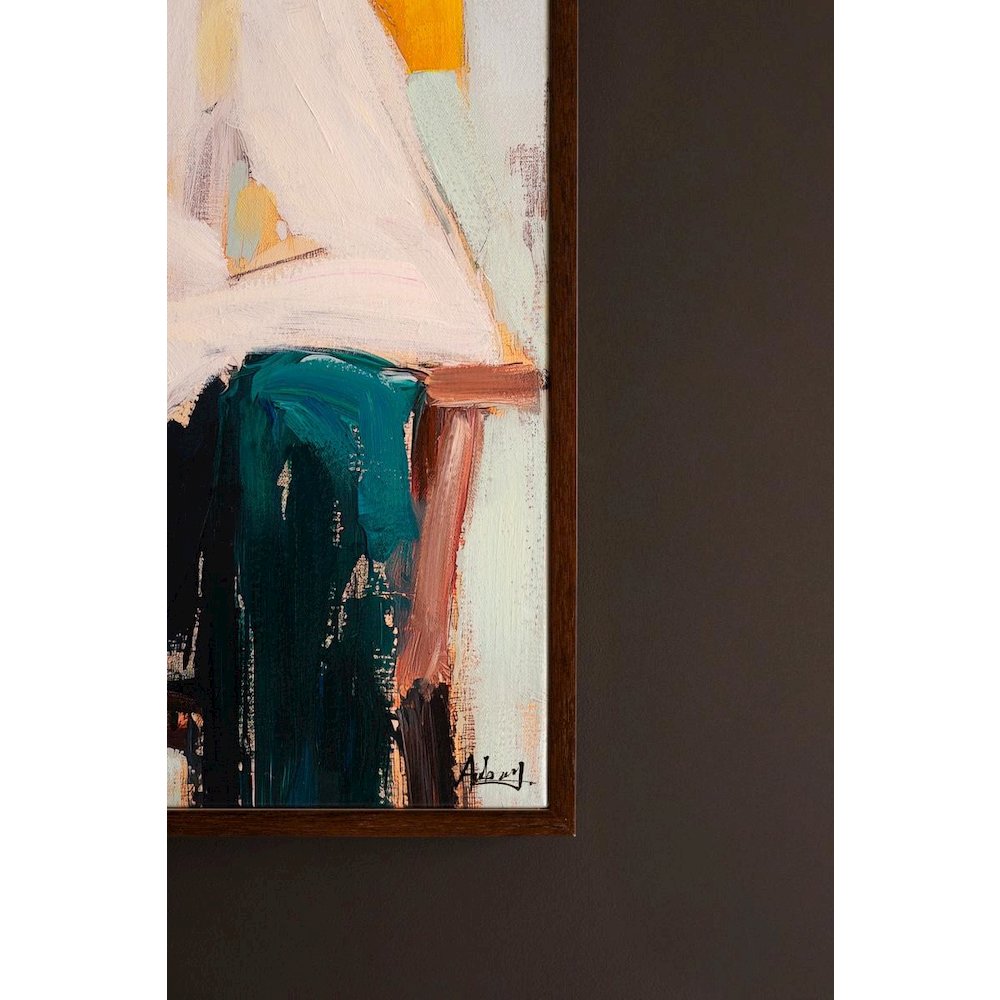 Framed Sitting Cowboy Painting. Picture 2