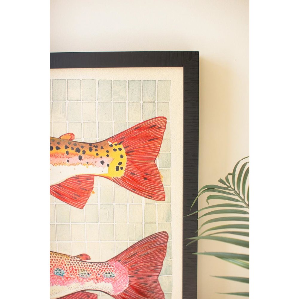 Framed Two Fish Painting. Picture 3