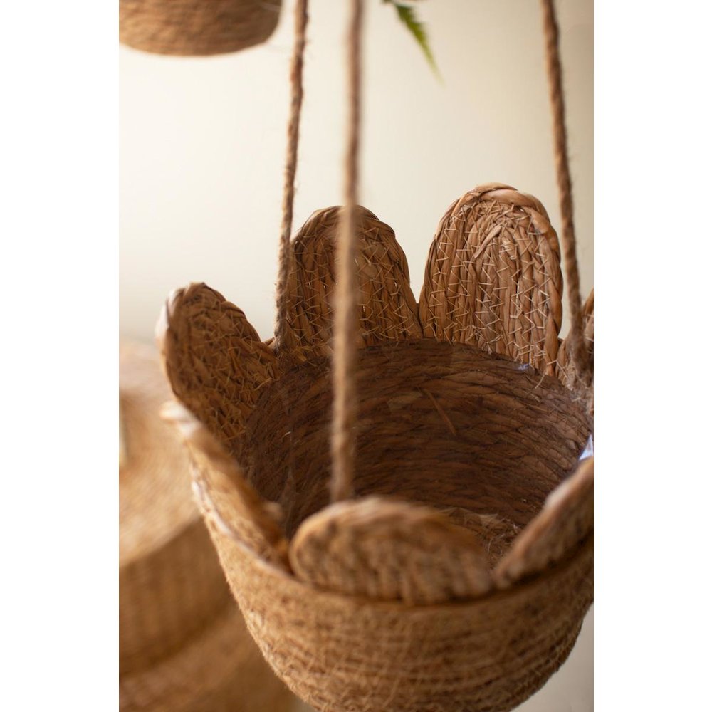 Woven Seagrass Hanging Planter Basket. Picture 5