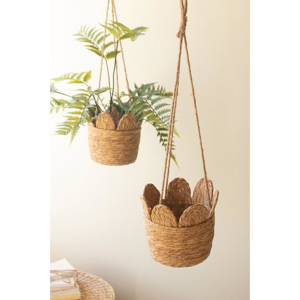 Woven Seagrass Hanging Planter Basket. Picture 6