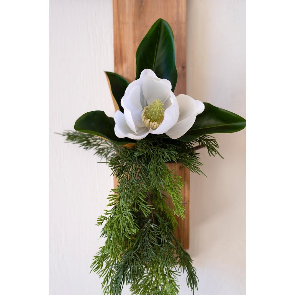 Recycled Pine Christmas Cross Wall Planter. Picture 5