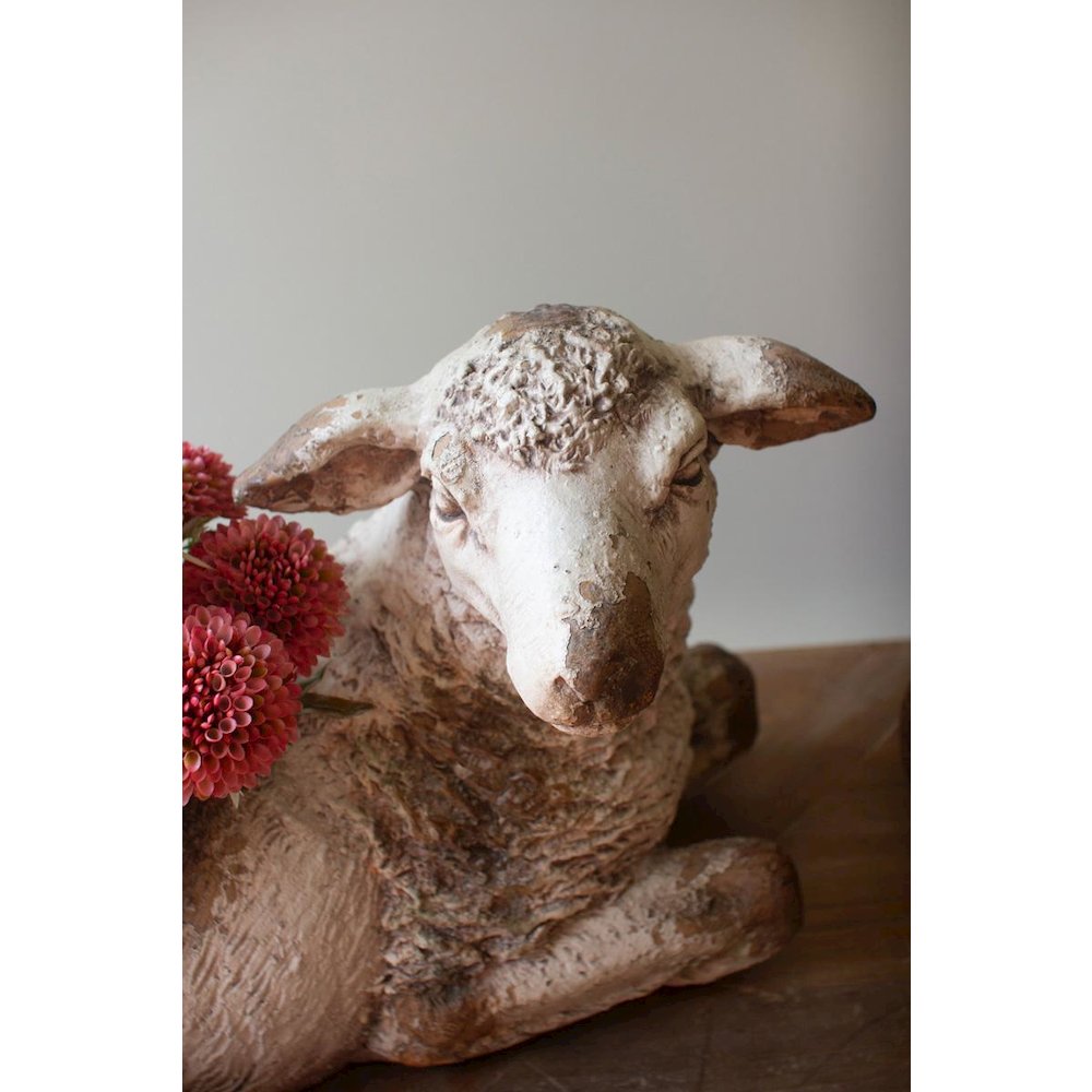 Faux Concrete Sheep Planter. Picture 2