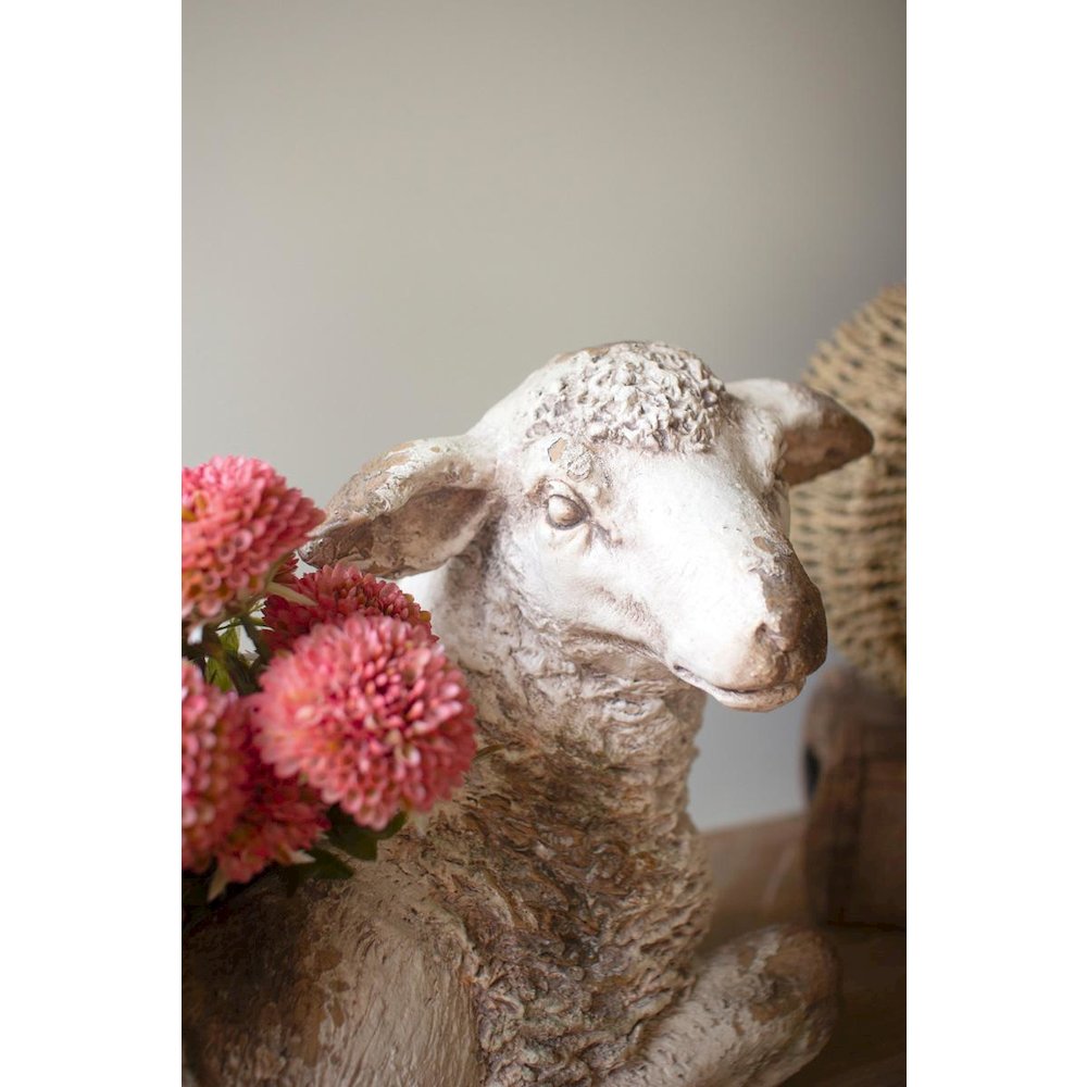Faux Concrete Sheep Planter. Picture 3