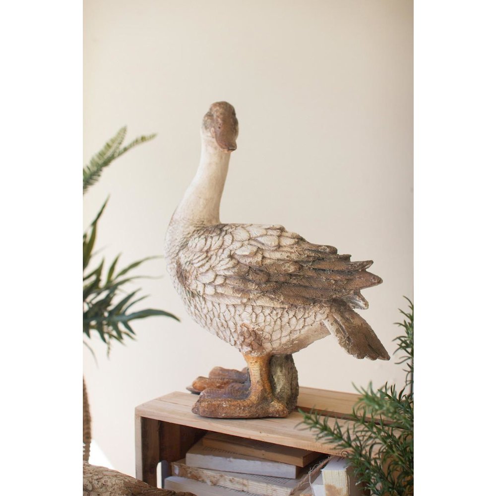 Faux Concrete Duck - Head Up. Picture 3
