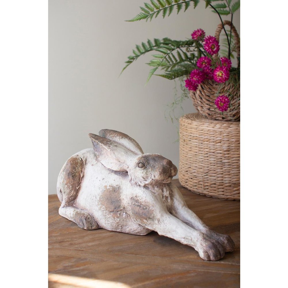 Faux Concrete Rabbit - Laying. Picture 4