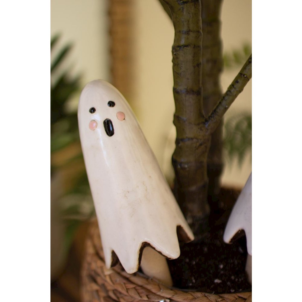 Set Of Two Ceramic Ghost Plant Sticks. Picture 2