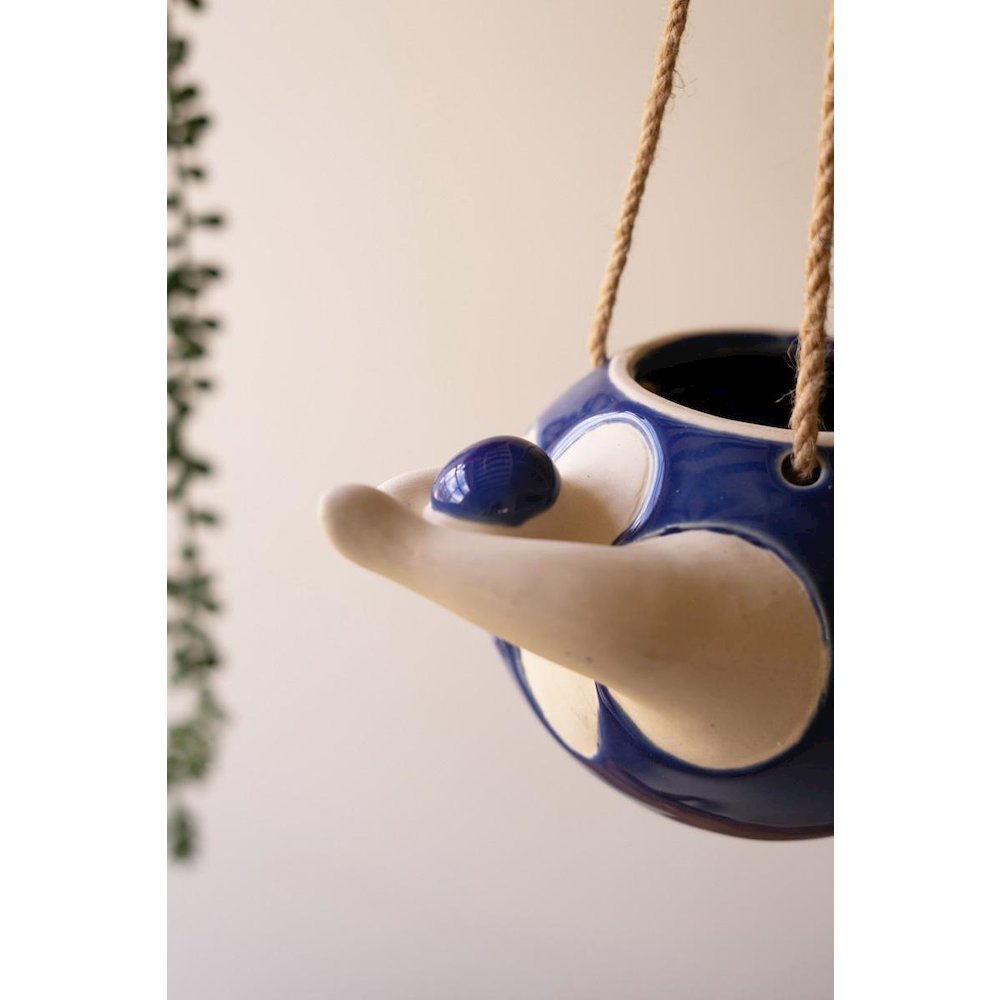 Set Of Two Hanging  Ceramic Swimmers Planters - One Each. Picture 3