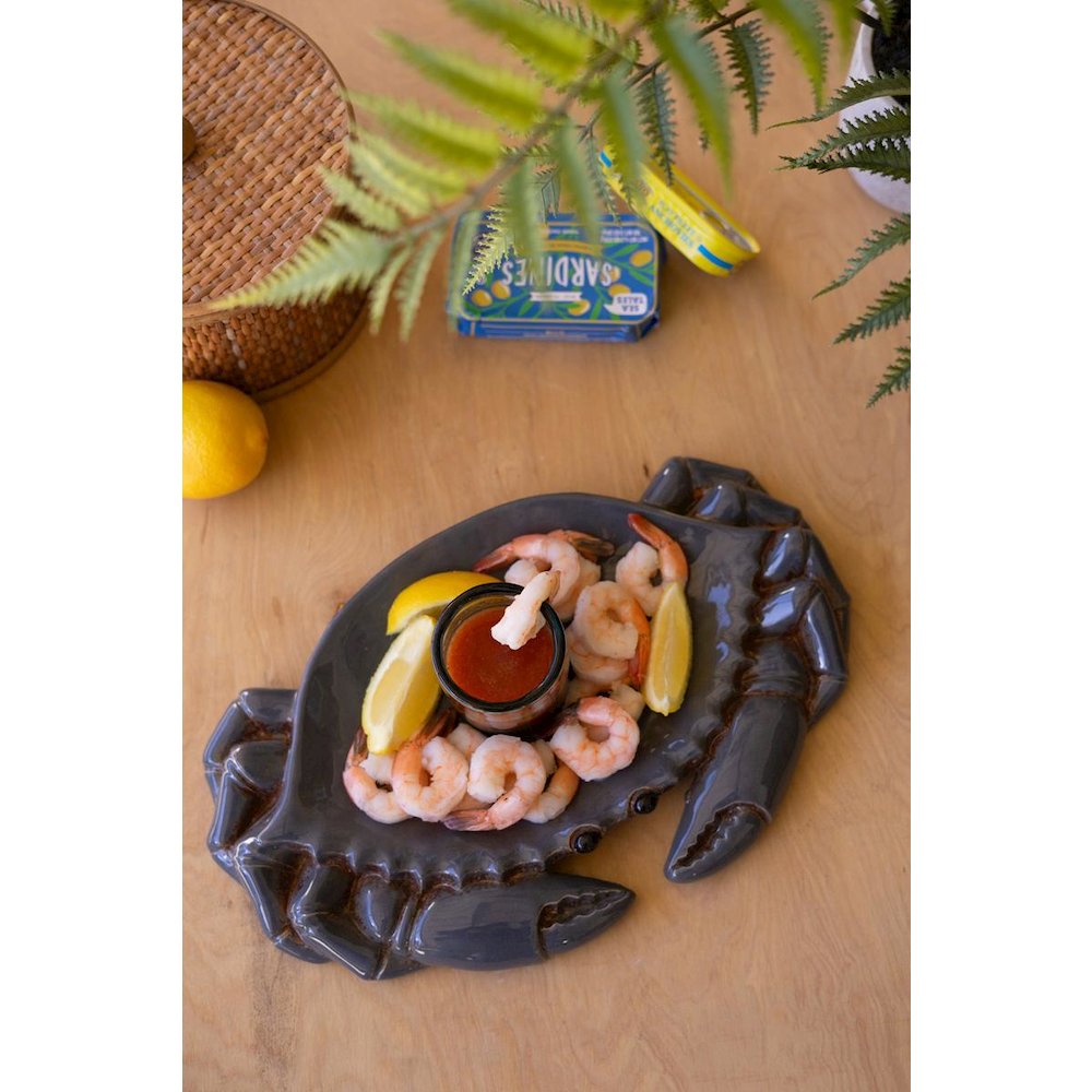 Ceramic Blue Crab Platter. Picture 1