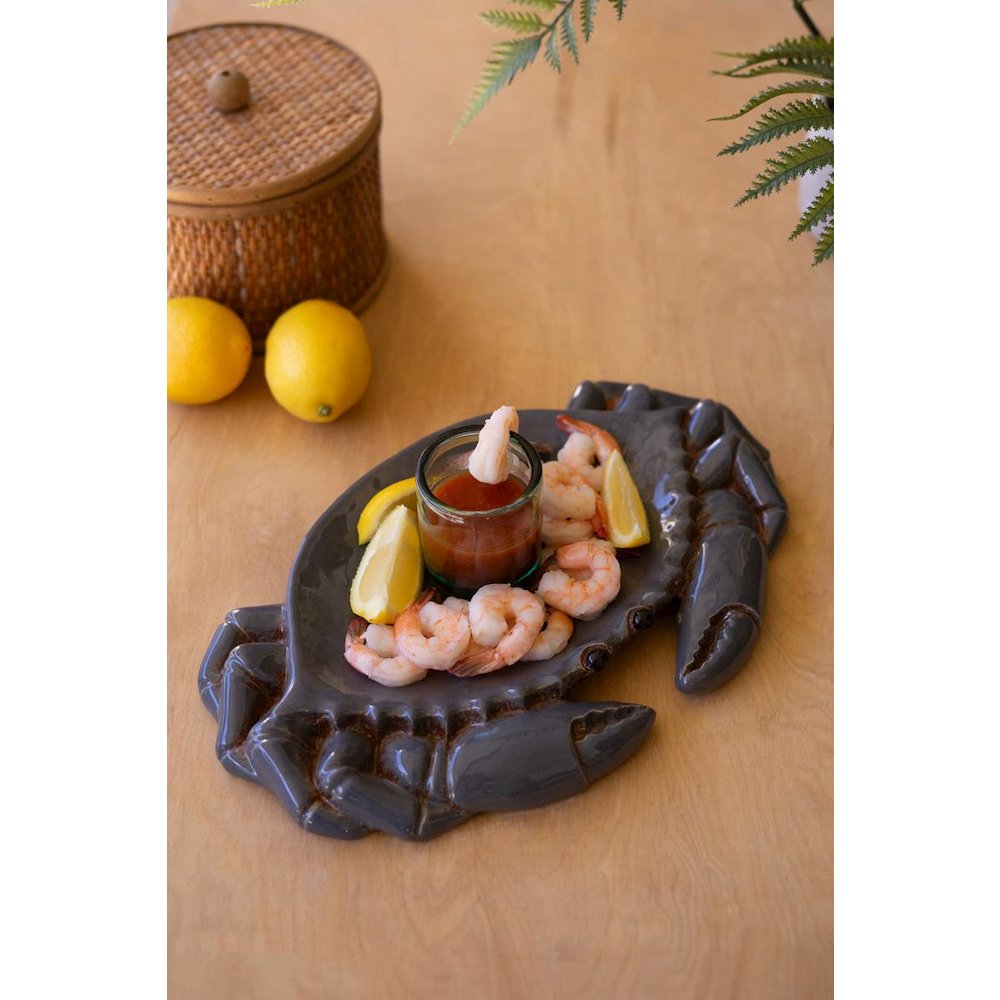 Ceramic Blue Crab Platter. Picture 3