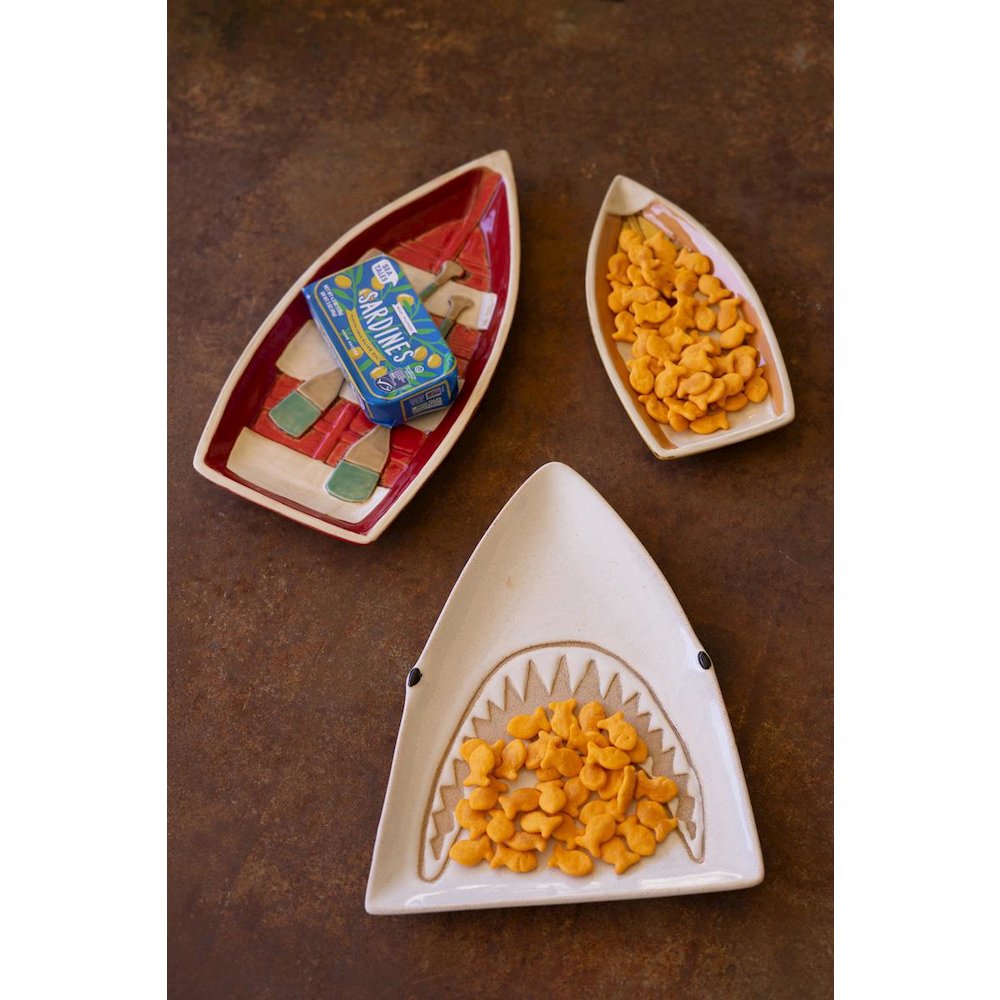 Set Of Two Ceramic Boat Platters. Picture 4