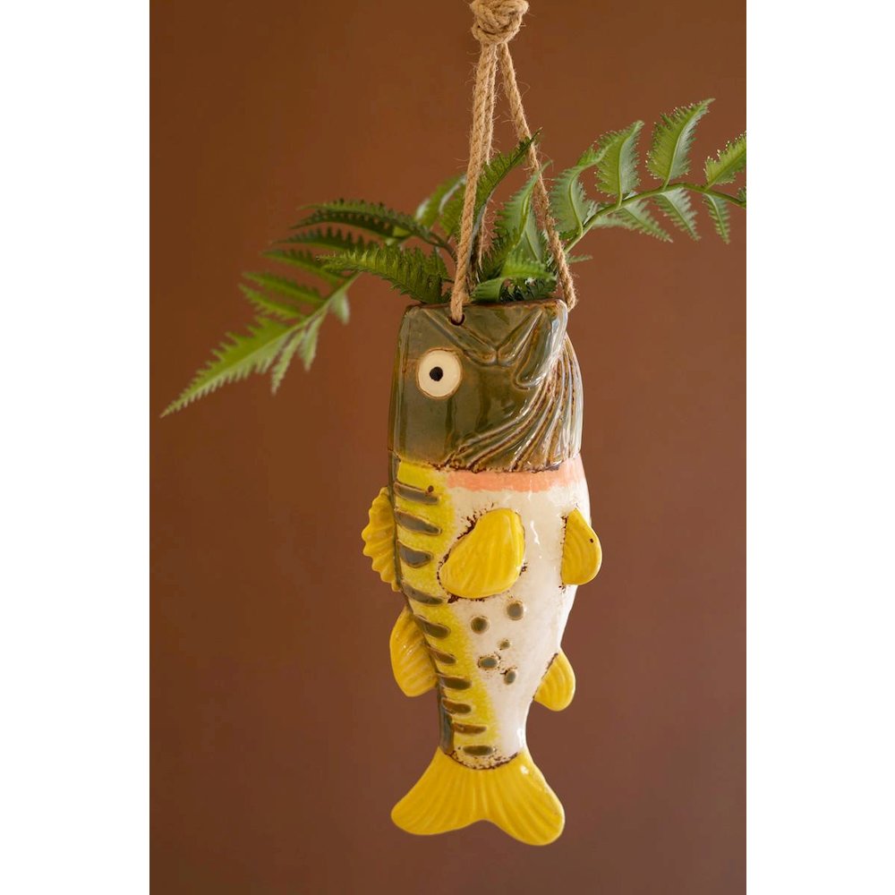 Hanging Largemouth Bass Planter. Picture 3