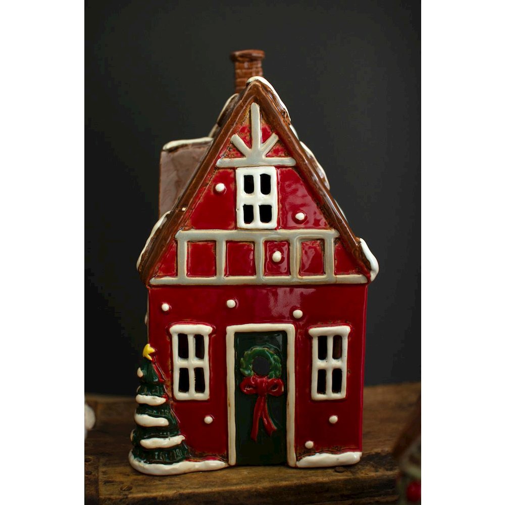 Set Of Four Ceramic Christmas Village. Picture 3