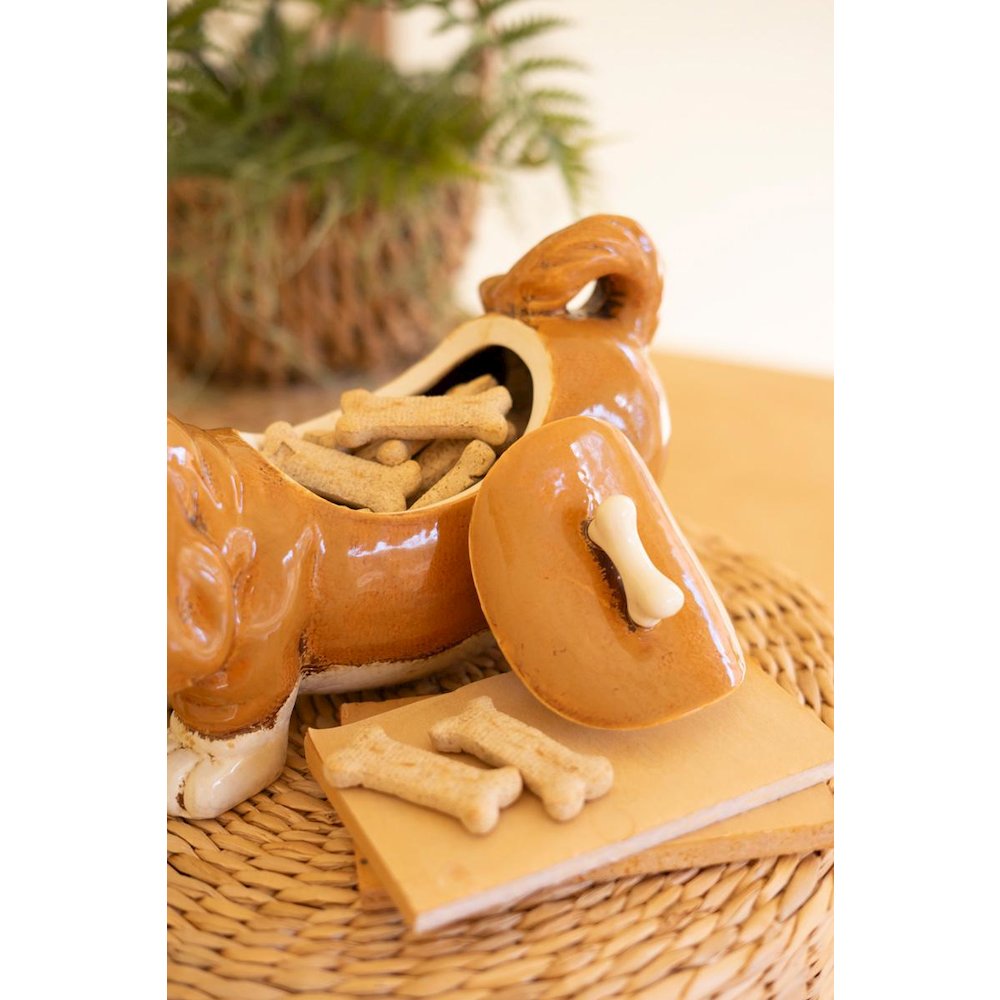 Ceramic Basset Hound Canister. Picture 4