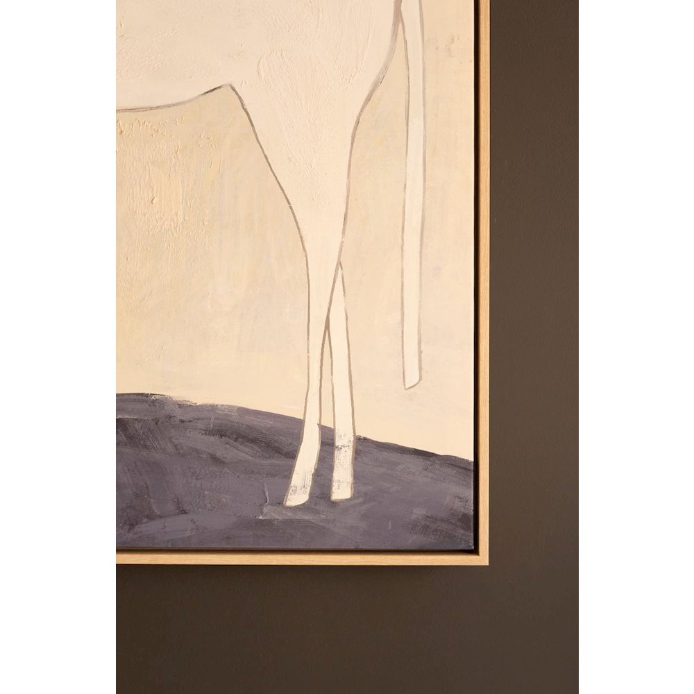 Framed Painting Three White Horses. Picture 2