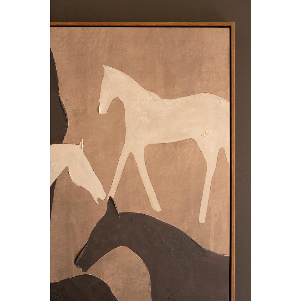 Framed Painting Five Horses. Picture 2