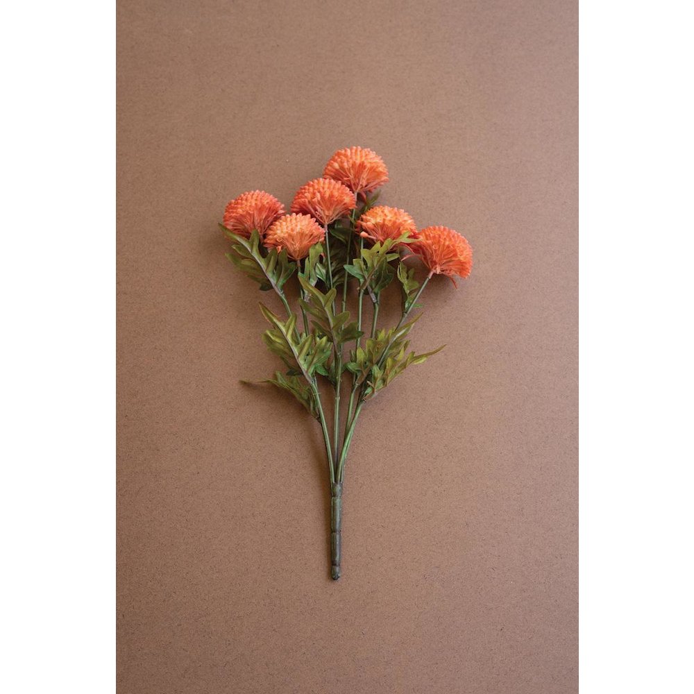 Bundle of Seven Artificial Dalhias - Orange. Picture 1