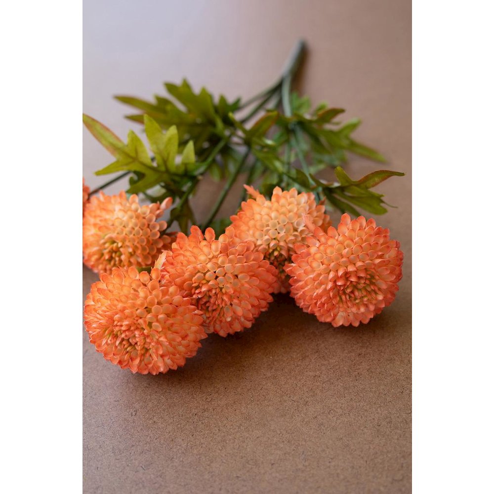 Bundle of Seven Artificial Dalhias - Orange. Picture 7