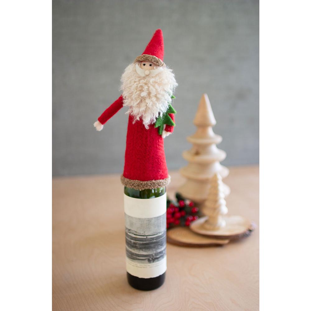 Felt Santa Wine Topper. Picture 1