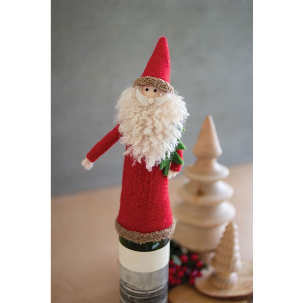 Felt Santa Wine Topper. Picture 3