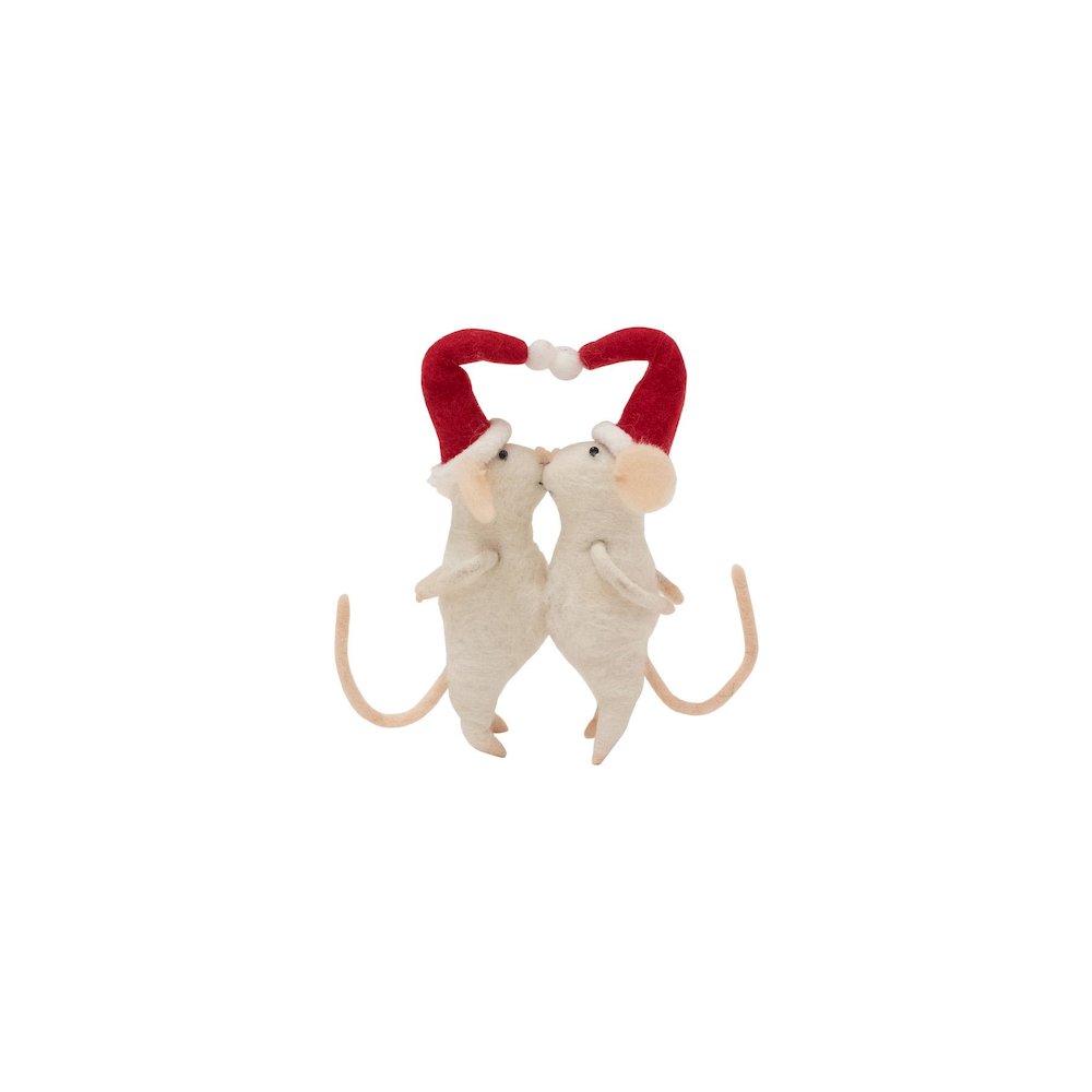 Kissing Felt Christmas Mice. Picture 4