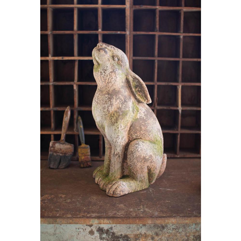 Faux Concrete Rabbit - Head Up. Picture 2