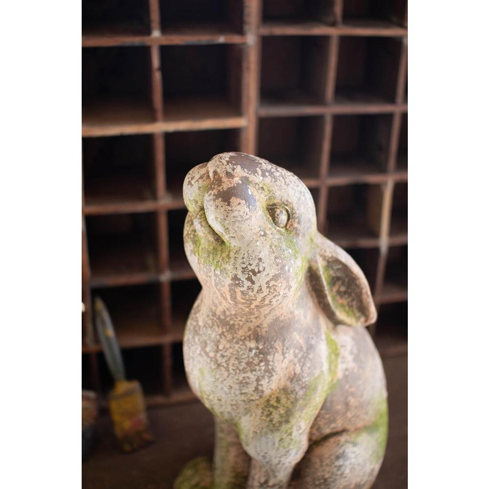 Faux Concrete Rabbit - Head Up. Picture 3