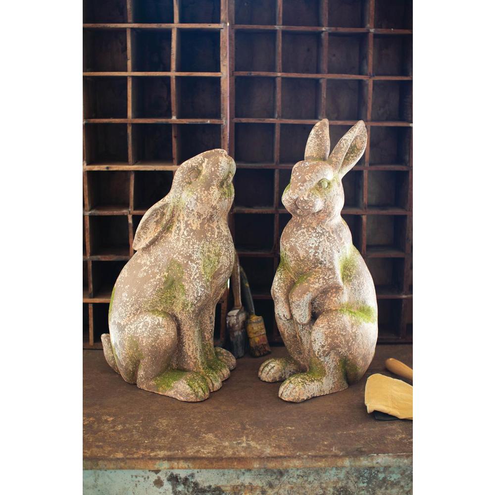 Faux Concrete Rabbit - Head Up. Picture 4