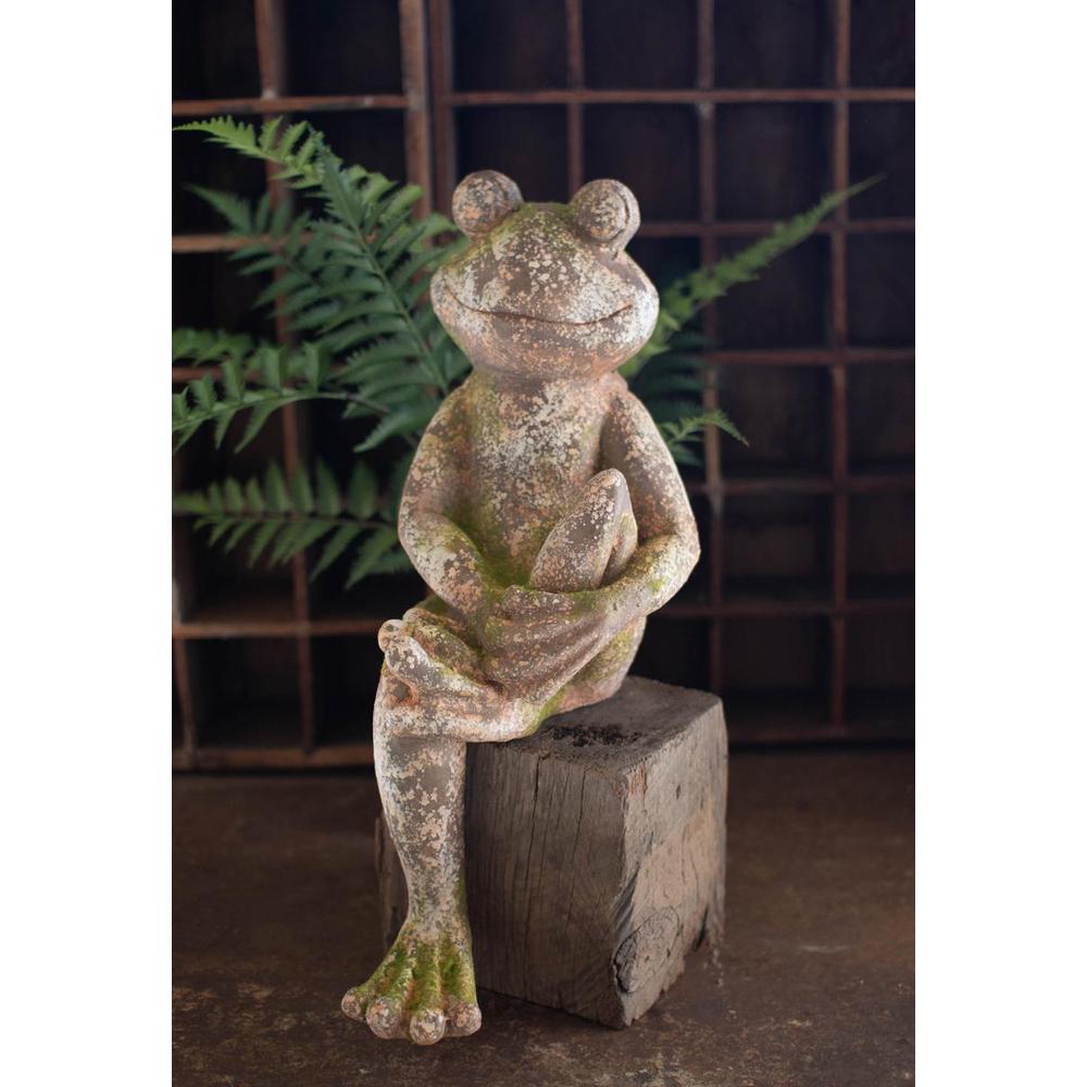 Faux Concrete Frog - Small. Picture 2