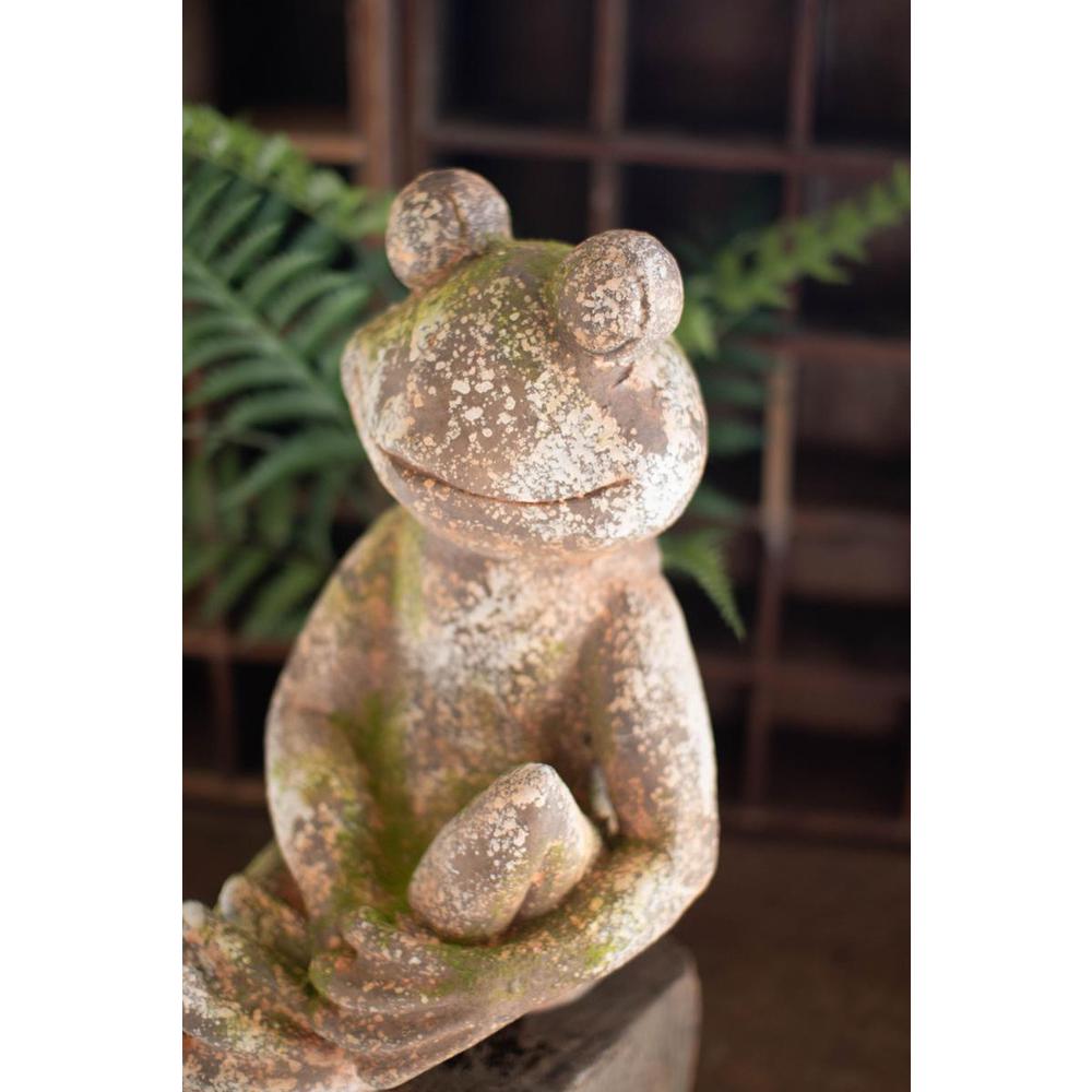 Faux Concrete Frog - Small. Picture 3