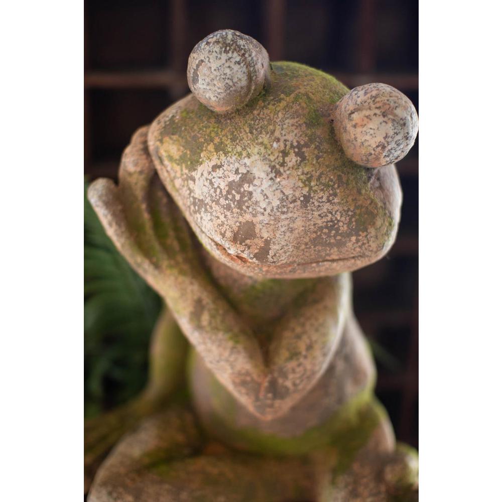 Faux Concrete Frog - Large. Picture 4