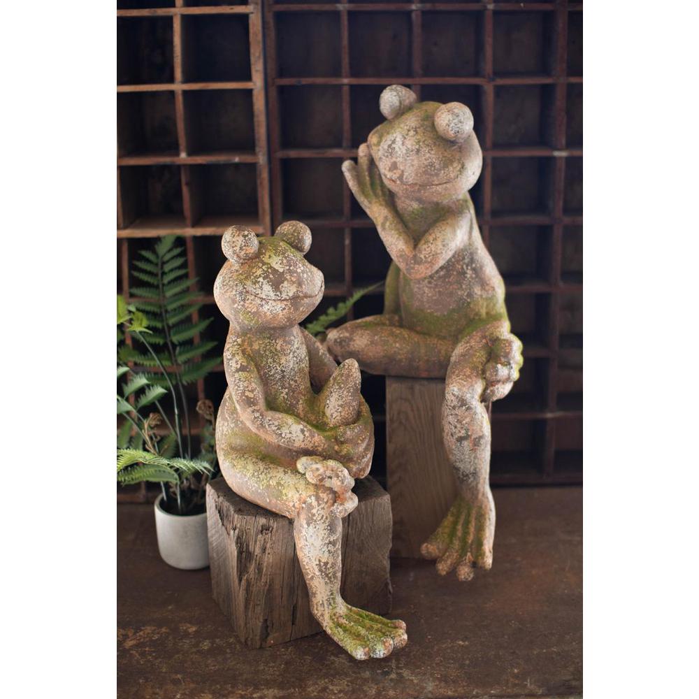 Faux Concrete Frog - Large. Picture 5