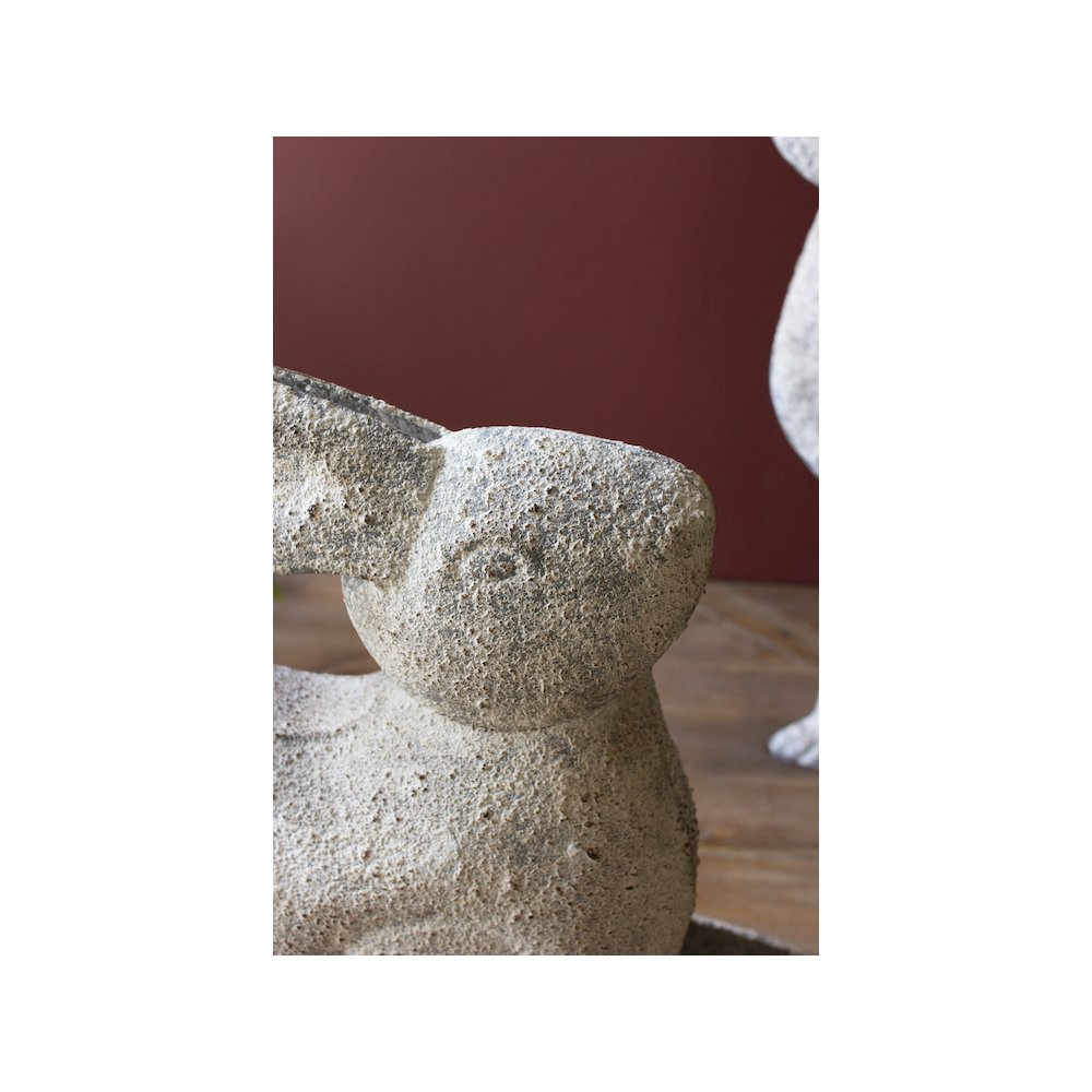 Set Of Two Rustic Metal Rabbits. Picture 3