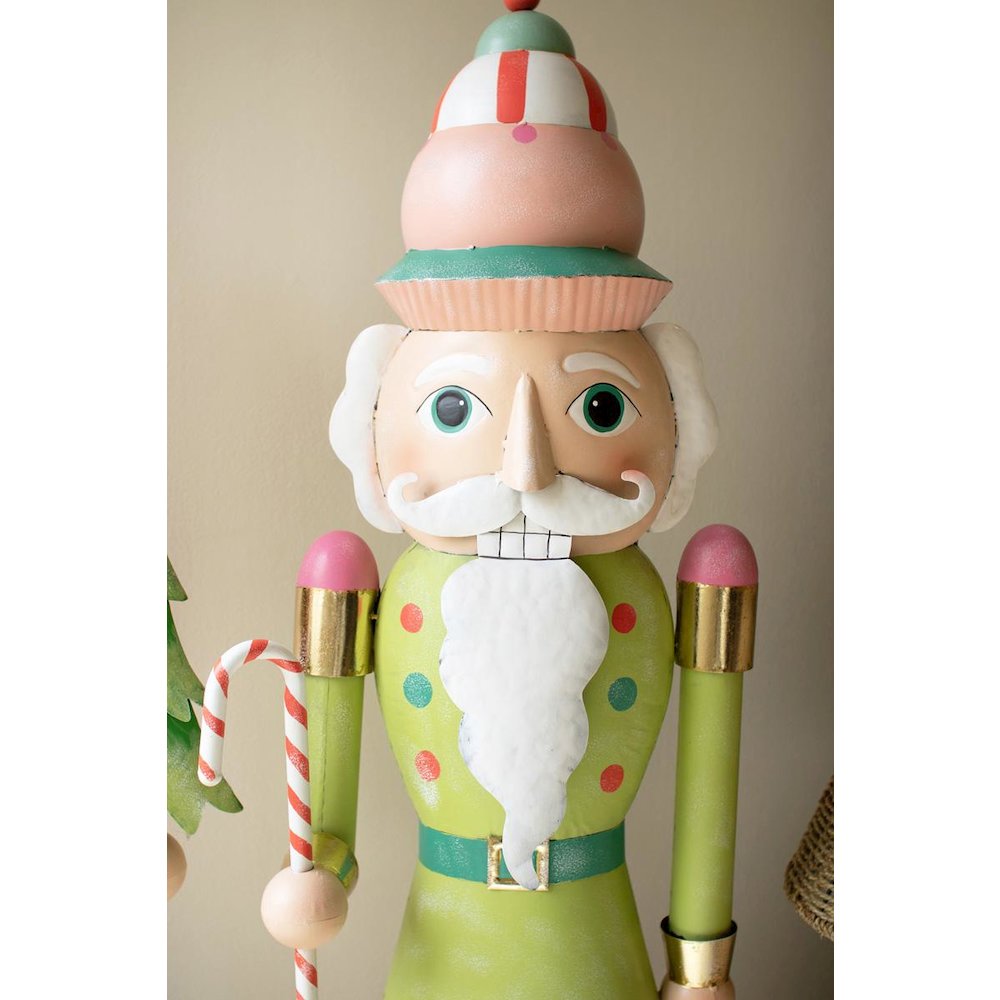 Set Of Two Life Size Painted Metal Nutcrackers. Picture 2