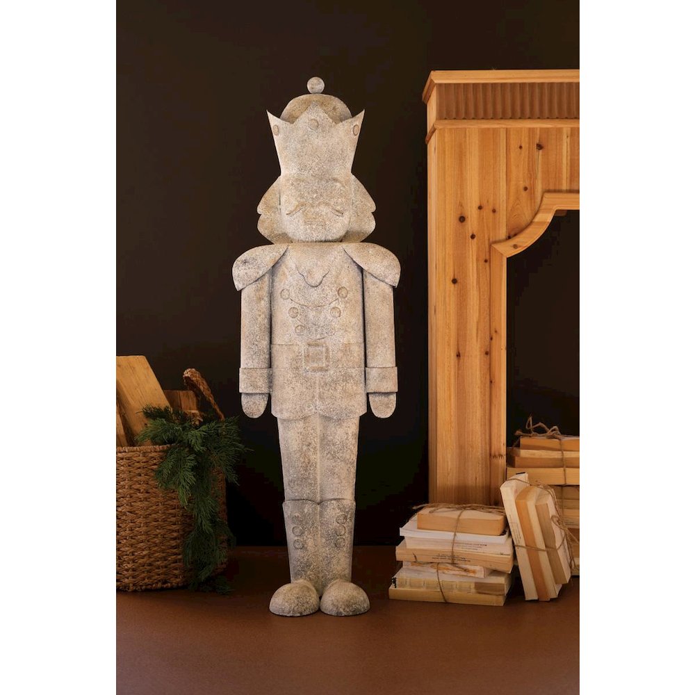Rustic Metal Christmas Nutcracker. Picture 1