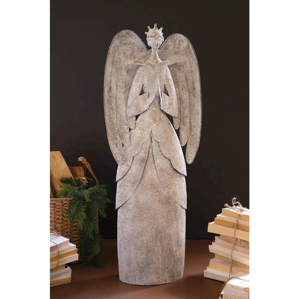 Rustic Metal Christmas Angel. Picture 1