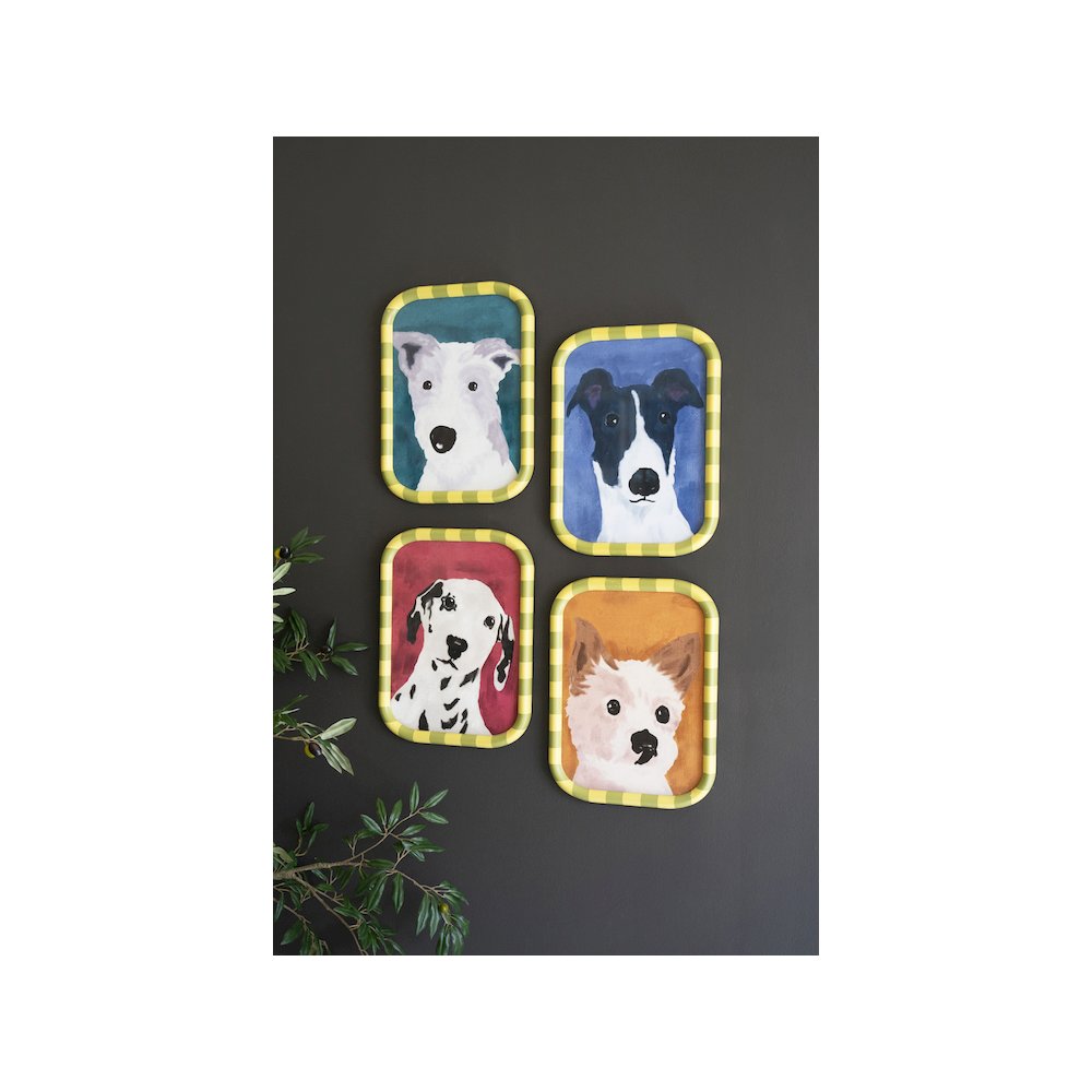 Set Of Four Framed Dog Prints Under Glass. Picture 3