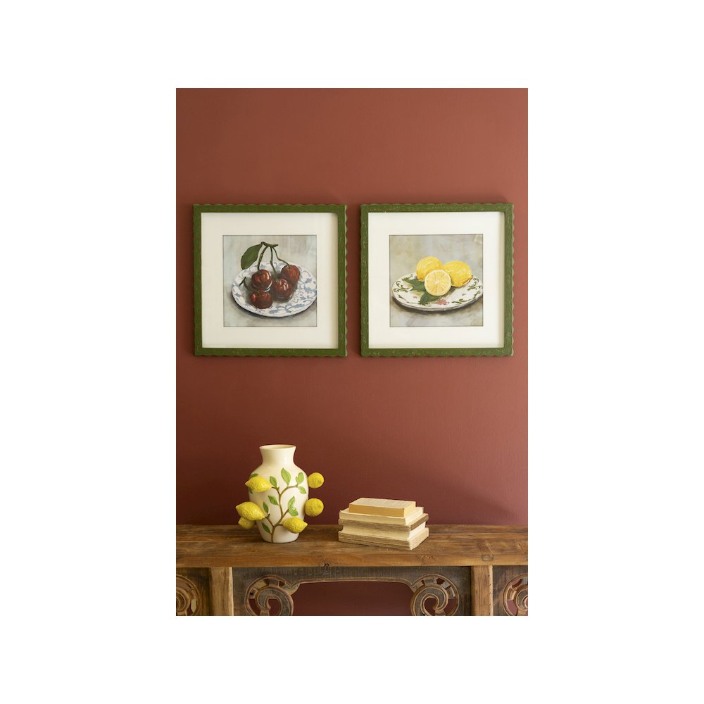 Set Of Two Framed Fruit Prints Under Glass. Picture 3