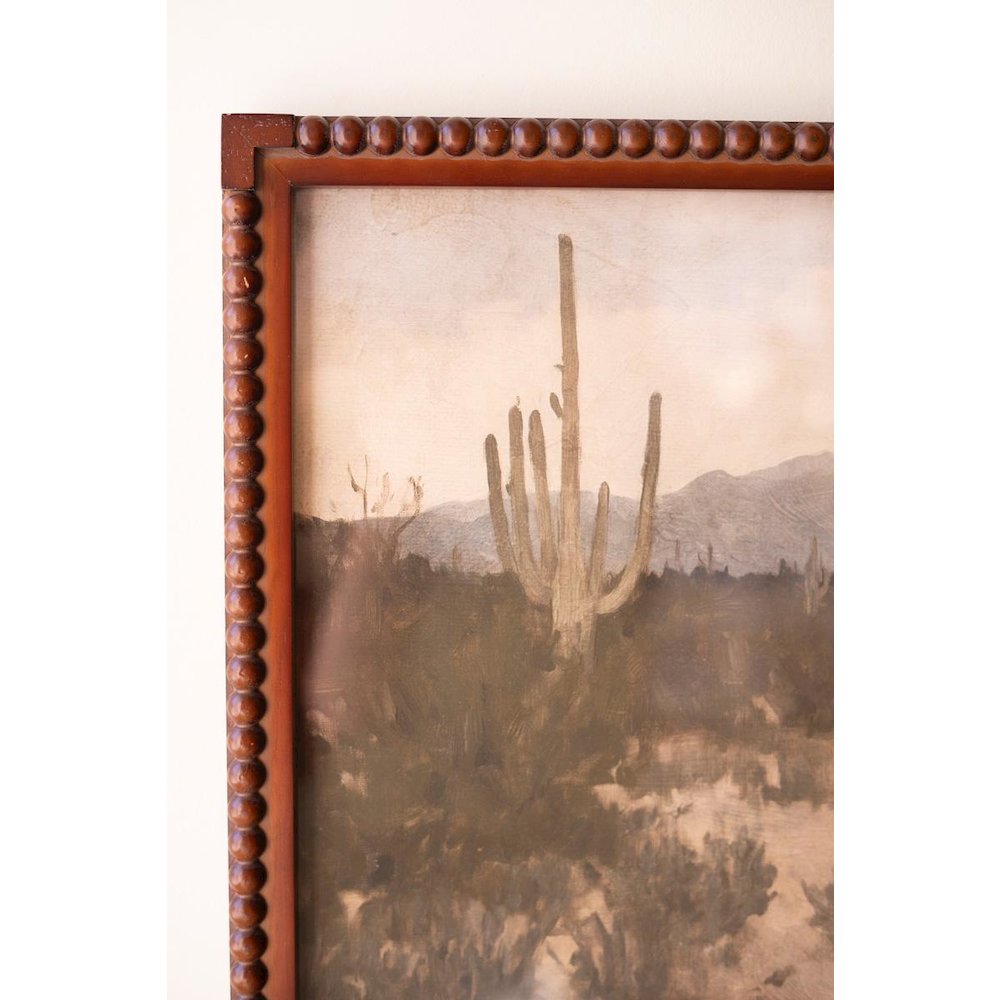 Framed Desert Landscape Print Under Glass. Picture 2