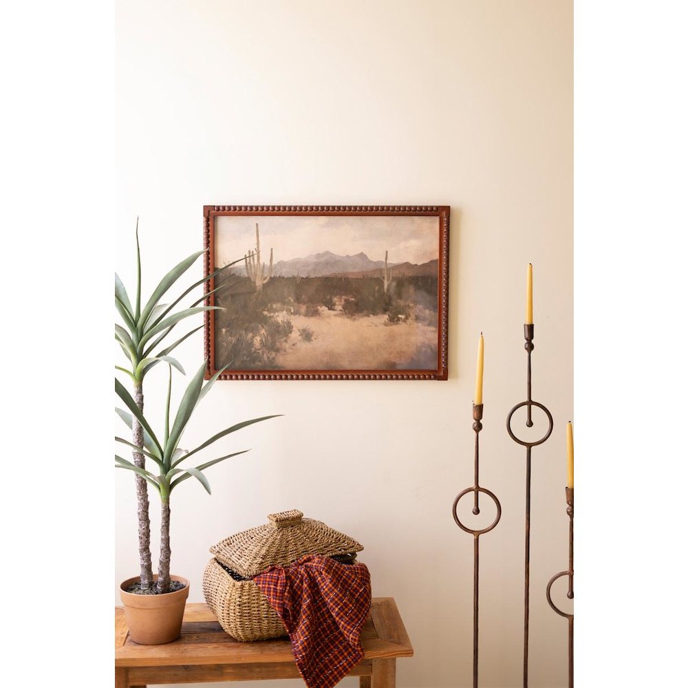 Framed Desert Landscape Print Under Glass. Picture 3