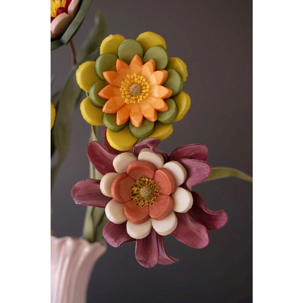 Set Of 6 Felt Flowers #9026. Picture 5