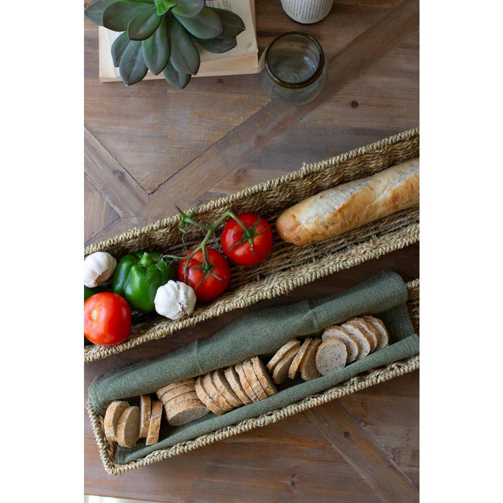 Set Of Two Woven Seagrass Bread Baskets. Picture 4