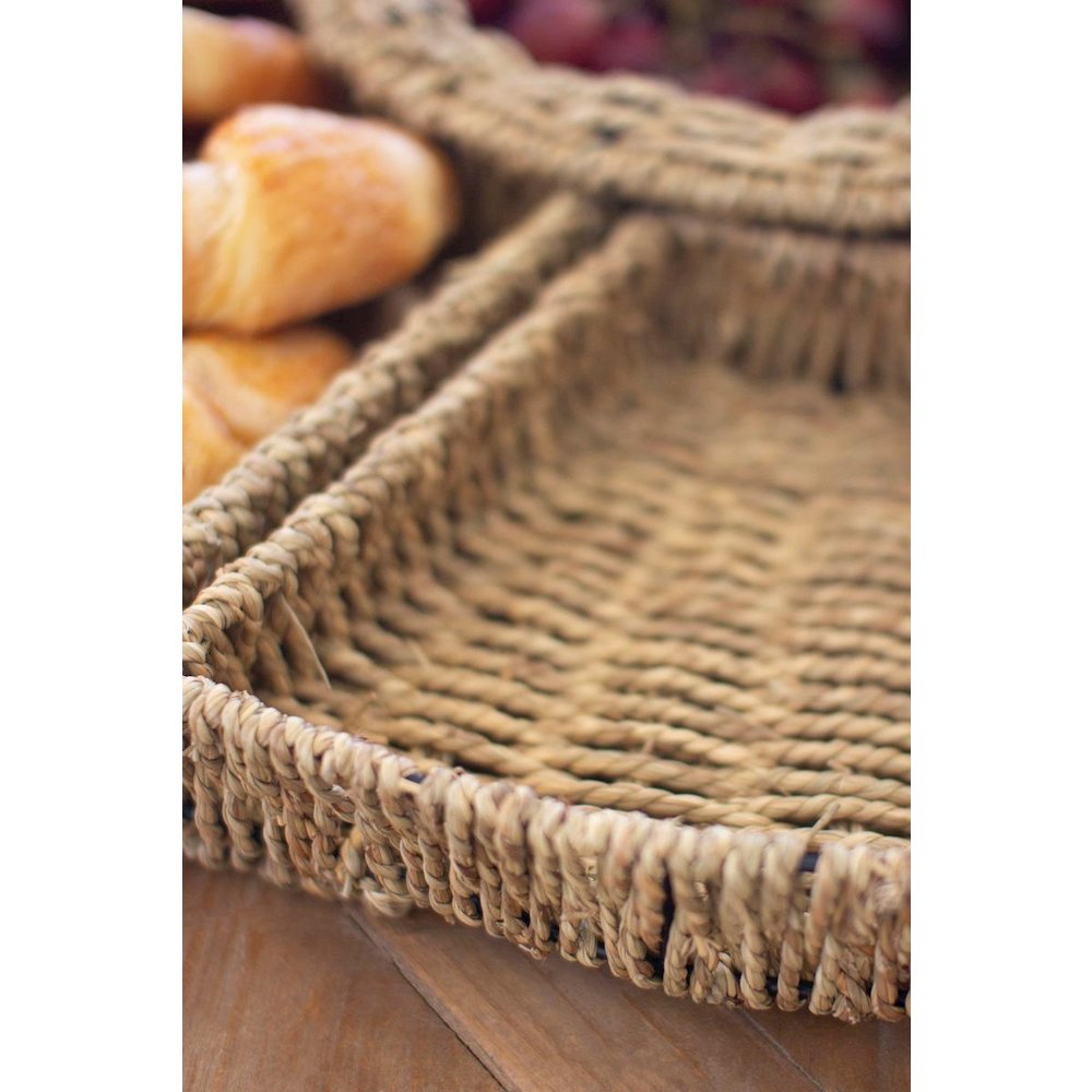 Large Woven Vine Five Piece Round Serving Set. Picture 5