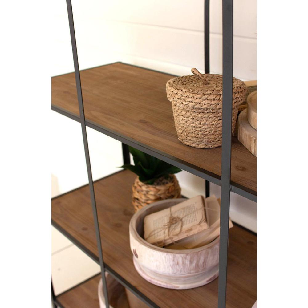 Stair Step Wood And Metal Display Unit. Picture 5