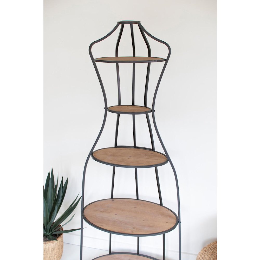 Metal and Wood Mannequin with Shelves. Picture 2