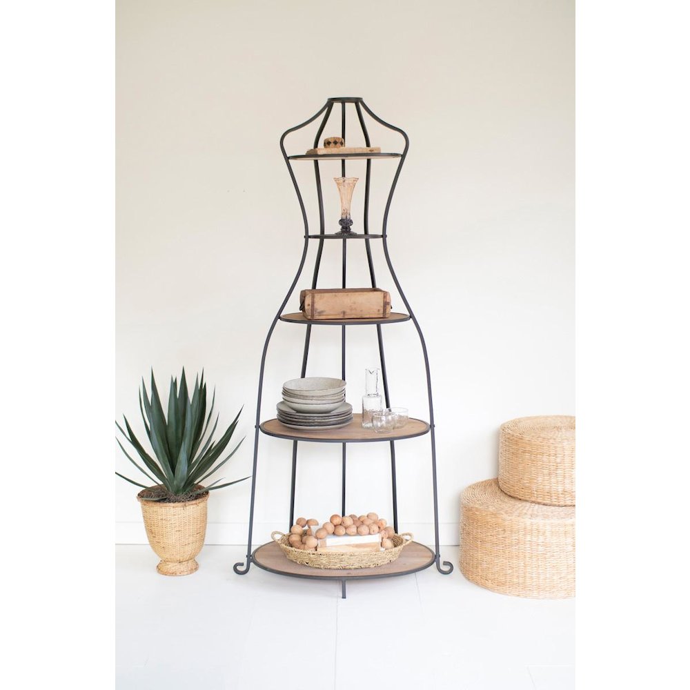 Metal and Wood Mannequin with Shelves. Picture 4