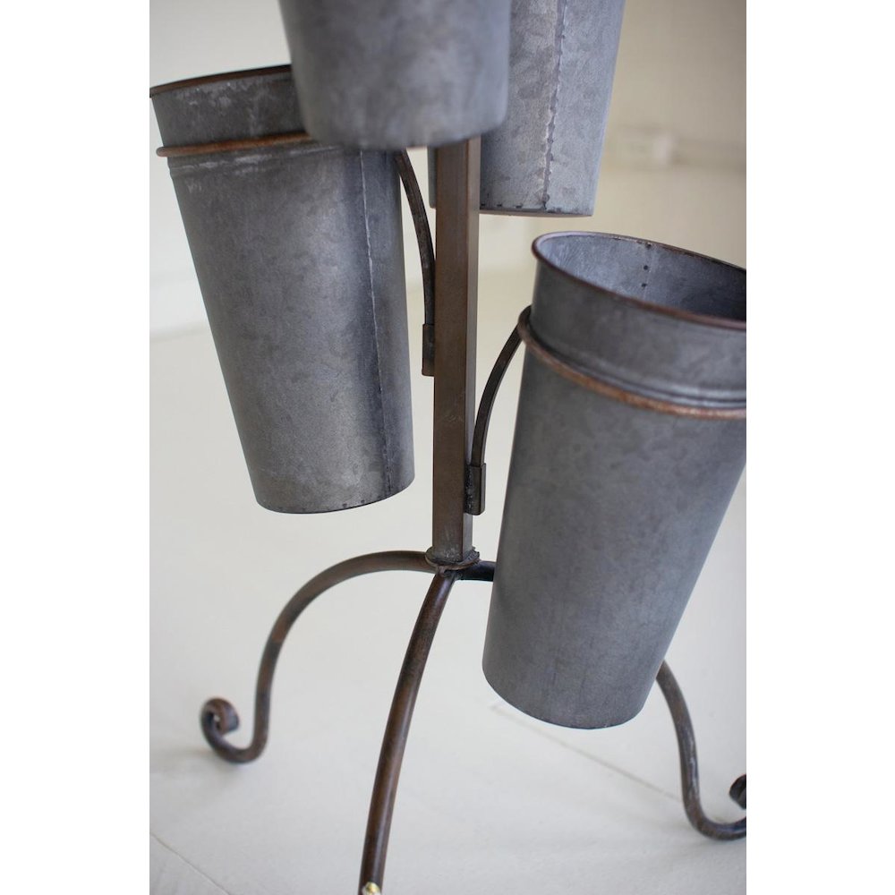 Metal French Pot Flower Tower. Picture 2