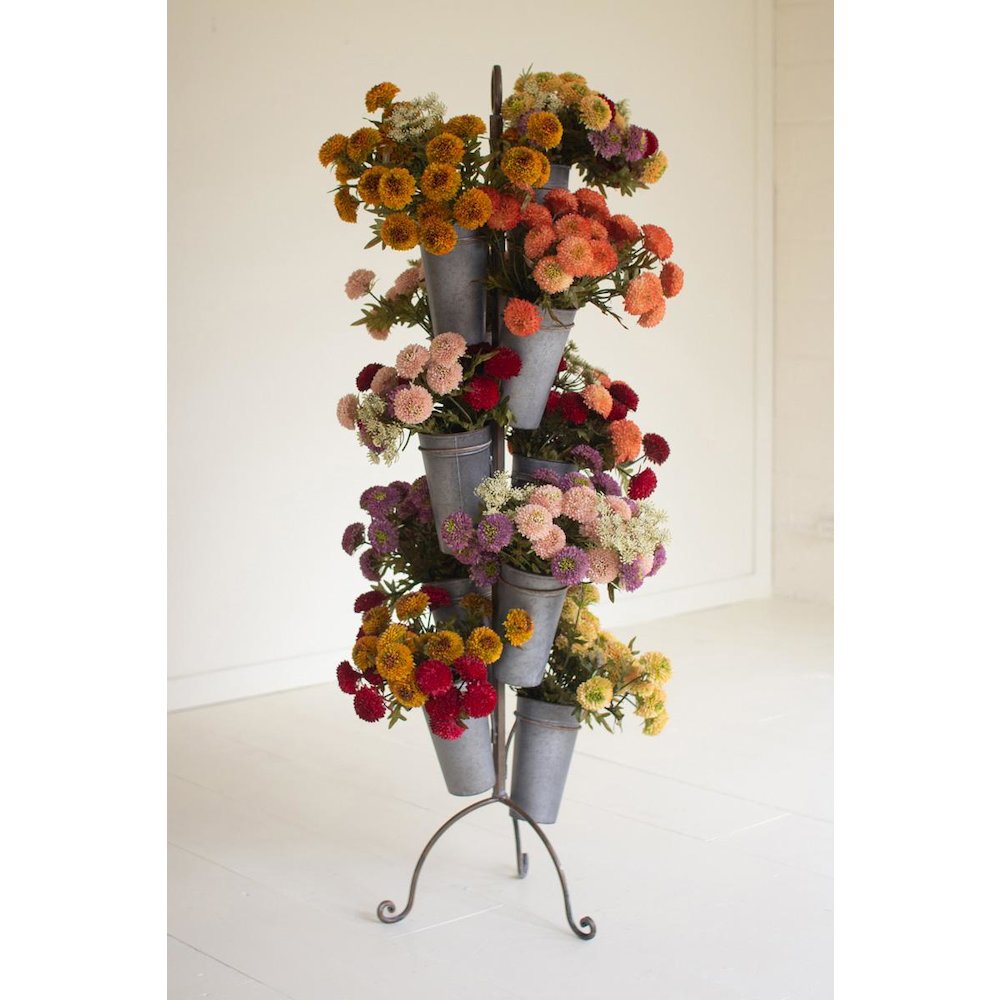 Metal French Pot Flower Tower. Picture 3