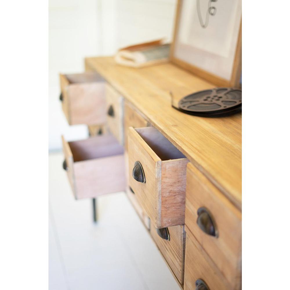 Chest Of 12  Wooden Drawers With Iron Legs. Picture 3